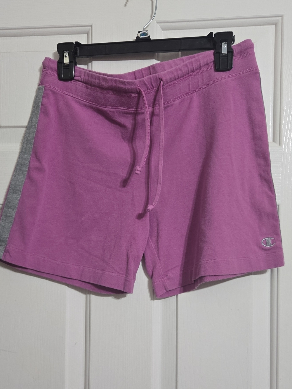 Champion Women’s Lavender-Pink Athletic Shorts with Gray Side Panel
